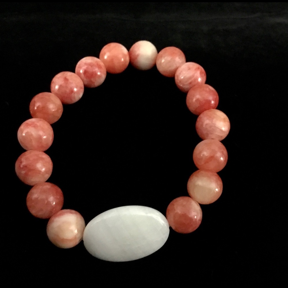 Red Dyed Quartzite Bracelet
